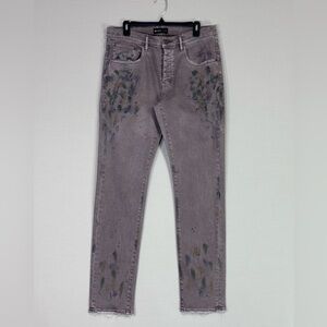 Purple Brand Paint Splatter Jeans Slim Fit Designer Streetwear 36